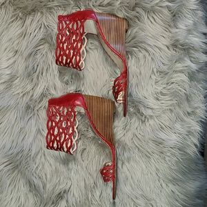 Enzo Angioloni Red Wedges Size 12